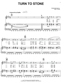 page one of Turn To Stone (Piano, Vocal & Guitar Chords (Right-Hand Melody))