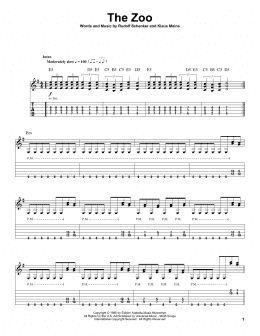 page one of The Zoo (Guitar Tab (Single Guitar))