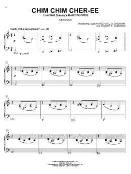 page one of Chim Chim Cher-ee (from Mary Poppins) (Piano Duet)