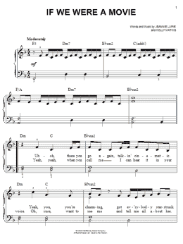 page one of If We Were A Movie (Easy Piano)