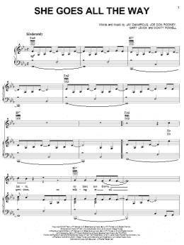 page one of She Goes All The Way (Piano, Vocal & Guitar Chords (Right-Hand Melody))
