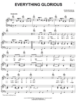 page one of Everything Glorious (Piano, Vocal & Guitar Chords (Right-Hand Melody))
