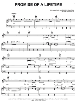 page one of Promise Of A Lifetime (Piano, Vocal & Guitar Chords (Right-Hand Melody))