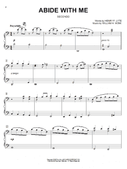 page one of Abide With Me (arr. Larry Moore) (Piano Duet)