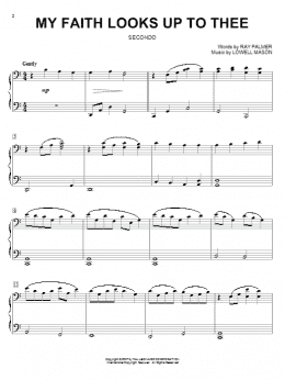 page one of My Faith Looks Up To Thee (arr. Larry Moore) (Piano Duet)
