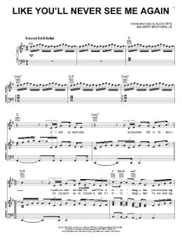 page one of Like You'll Never See Me Again (Piano, Vocal & Guitar Chords (Right-Hand Melody))
