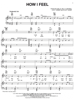 page one of How I Feel (Piano, Vocal & Guitar Chords (Right-Hand Melody))