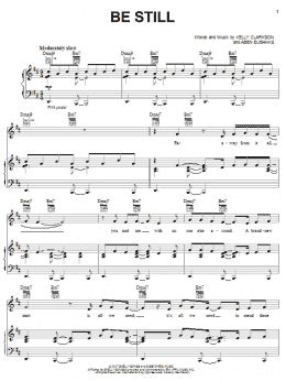 page one of Be Still (Piano, Vocal & Guitar Chords (Right-Hand Melody))