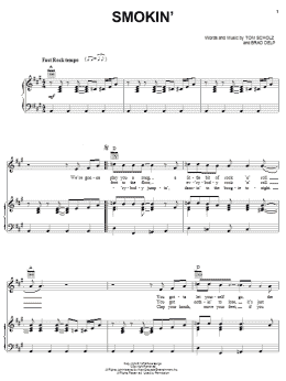 page one of Smokin' (Piano, Vocal & Guitar Chords (Right-Hand Melody))
