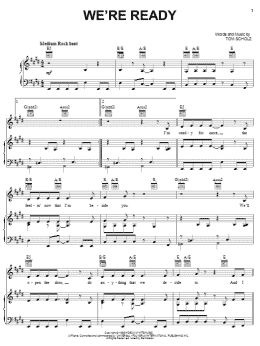 page one of We're Ready (Piano, Vocal & Guitar Chords (Right-Hand Melody))