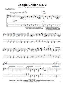 page one of Boogie Chillen No. 2 (Guitar Tab (Single Guitar))