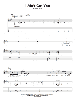 page one of I Ain't Got You (Guitar Tab (Single Guitar))