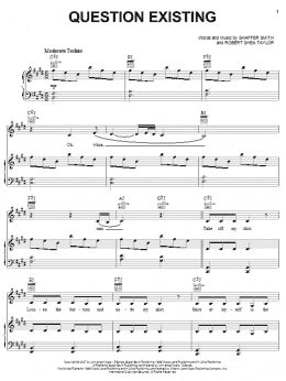 page one of Question Existing (Piano, Vocal & Guitar Chords (Right-Hand Melody))