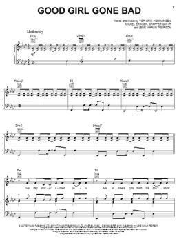 page one of Good Girl Gone Bad (Piano, Vocal & Guitar Chords (Right-Hand Melody))