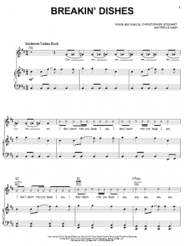 page one of Breakin' Dishes (Piano, Vocal & Guitar Chords (Right-Hand Melody))