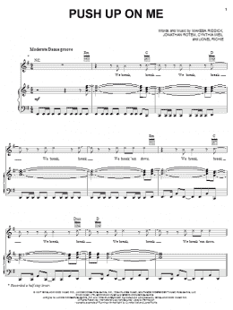 page one of Push Up On Me (Piano, Vocal & Guitar Chords (Right-Hand Melody))