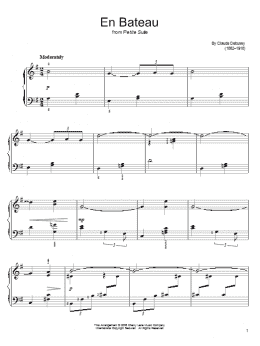 page one of En Bateau (Easy Piano)