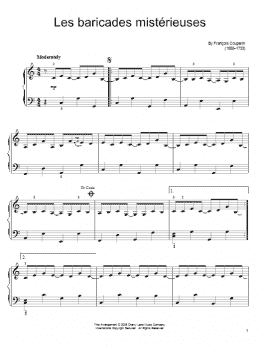 page one of Les Baricades Misterieuses (Easy Piano)