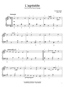 page one of L'Agreable (Easy Piano)