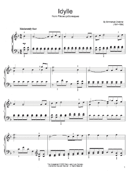 page one of Idylle (Easy Piano)