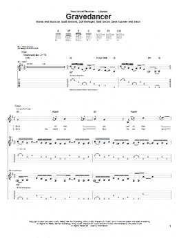 page one of Gravedancer (Guitar Tab)