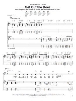 page one of Get Out The Door (Guitar Tab)