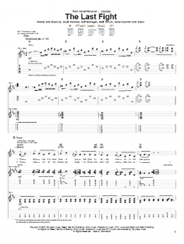 page one of The Last Fight (Guitar Tab)