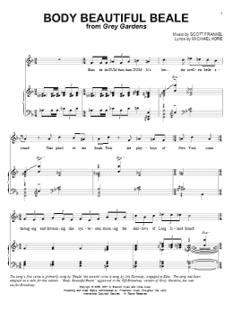 page one of Body Beautiful Beale (Piano & Vocal)