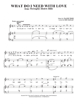page one of What Do I Need With Love (Piano & Vocal)