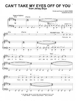 page one of Can't Take My Eyes Off Of You (from Jersey Boys) (Piano & Vocal)