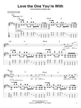 page one of Love The One You're With (Guitar Tab (Single Guitar))