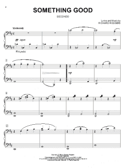 page one of Something Good (Piano Duet)
