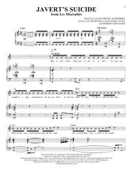 page one of Javert's Suicide (Piano & Vocal)