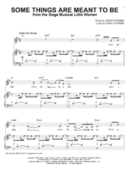 page one of Some Things Are Meant To Be (Piano & Vocal)