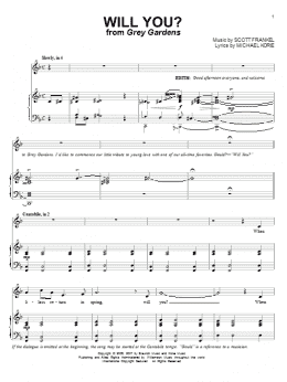 page one of Will You? (Piano & Vocal)
