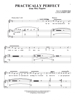 page one of Practically Perfect (Piano & Vocal)