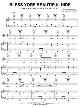 page one of Bless Your Beautiful Hide (Piano, Vocal & Guitar Chords (Right-Hand Melody))
