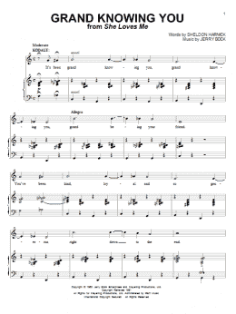 page one of Grand Knowing You (Piano & Vocal)