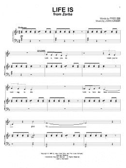 page one of Life Is (Piano & Vocal)