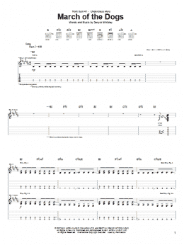 page one of March Of The Dogs (Guitar Tab)
