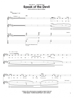 page one of Speak Of The Devil (Guitar Tab)