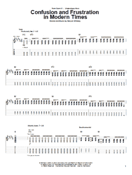 page one of Confusion And Frustration In Modern Times (Guitar Tab)