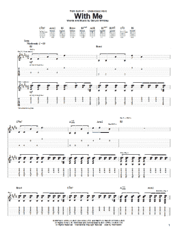 page one of With Me (Guitar Tab)