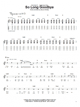 page one of So Long Goodbye (Guitar Tab)