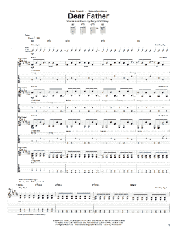 page one of Dear Father (Guitar Tab)