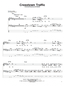 page one of Crosstown Traffic (Bass Guitar Tab)