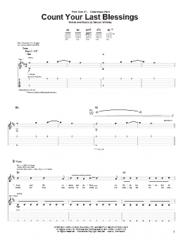 page one of Count Your Last Blessings (Guitar Tab)