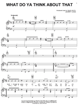 page one of What Do Ya Think About That (Piano, Vocal & Guitar Chords (Right-Hand Melody))