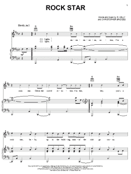 page one of Rock Star (Piano, Vocal & Guitar Chords (Right-Hand Melody))