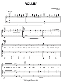 page one of Rollin' (Piano, Vocal & Guitar Chords (Right-Hand Melody))